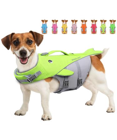 Vivaglory Dog fawn for small and medium-sized dogs easy to take off and undress sporty dog swimming vest with adjustable nylongurten neon-yellow m: 56-64 cm (ribcage girth) neon-yellow