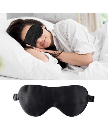 Aroy Luxury Silk Sleep Mask | 100% Mulberry Silk Eye Mask | Anti-Aging Black Sleep Mask for Travel & Relaxation - Buy Online on GoSupps.com
