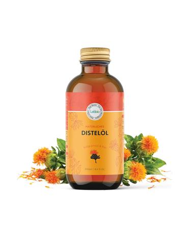 Lebbio Lebbio Safflower Oil 250 ml 100% natural and cold-pressed Native rich in natural vitamin E 100% plant-based v