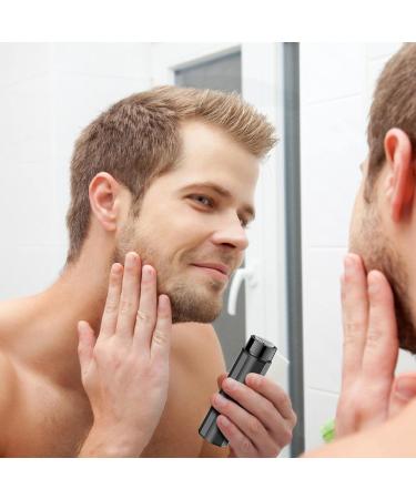 Travel Electric Rechargeable for Men Portable Shaver Rechargeable for Men's Short Hard Beard Shaving Trimming Grooming Black - Buy Online on GoSupps.com