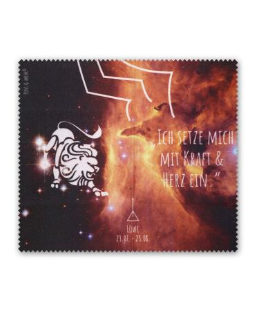 Glasses cleaning cloth zodiac sign LEO (23.07.-23.08.) - Microfiber cloth for cleaning glasses smartphones tablets displays cameras