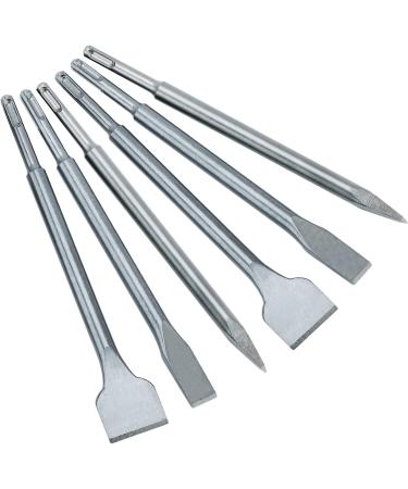 YaeTek 6pcs SDS Plus Hammer Drill Chisel Set Rotary Hammer Drill Bits with Point Chisels  Flat Chisels  Wide Chisels - Buy Online on GoSupps.com