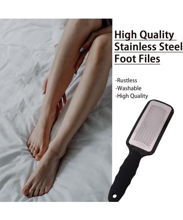 Stainless Steel Foot Callus Remover - Professional Pedicure Tool for Hard, Tough Skin - Home & Salon Use (Black) - Buy Online on GoSupps.com
