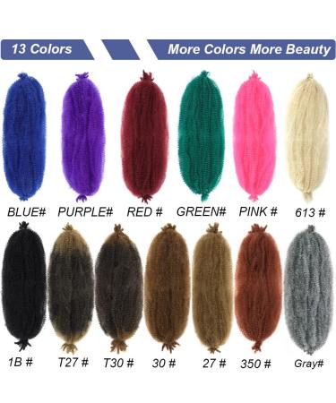 16 Inch Marley Hair 6 Packs - Cuban Twist Pre Fluffed Springy Afro Kinky Twist for Faux Locs - Pack of 6 in 1B - Buy Online on GoSupps.com