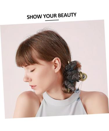 Beaupretty Flower Headpiece headgear catch barrette Butterfly Clip ponytail holder Big Clamps Metal Rhinestone Jaw for women womens tassel Miss alloy Hair Tassel - Buy Online on GoSupps.com
