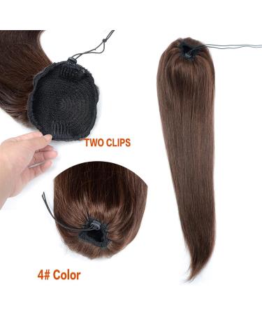 Hair Bun 12-26 Inch Long Ponytail Extended Dark Brown Straight Hair Ponytail Brazilian Real Hair Band Drawstring Hair Slice Wig Hair Extension Hair Piece (Color : Dark Brown Size : 26inches 100g) 26inches 100g Dark Brown - Buy Online on GoSupps.com