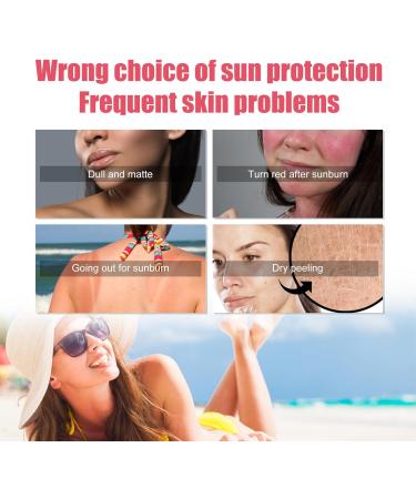 Face Sunscreen SPF 50 Suncream Factor 50 Face SPF Sunscreen Face Powerful Face Sun Cream with Rose Arbutin Tremella Niacinamide Non-Greasy Lightweight Anti-Dark Spots Waterproof Long-Lasting - Buy Online on GoSupps.com
