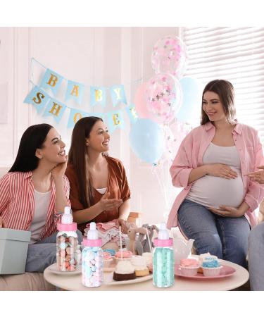 72 Pcs 4.5 Inch Baby Mini Milk Bottles - Pink Baby Shower Favor Candy Box for Boy Girl Newborn Baptism Party Decor - Buy Online on GoSupps.com
