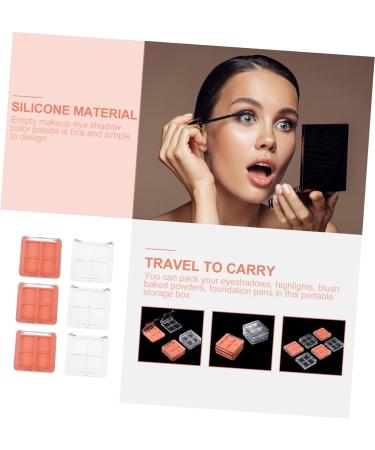 Angoily 6pcs 4 Eye Shadow Box Eyeshadow Empty Lipstick Storage Case Makeup Case Cosmetic Box Make up Travel - Buy Online on GoSupps.com