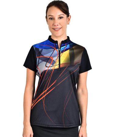 SAVALINO Women's Bowling Sublimation Printed Jersey - Black | Moisture-Wicking Material | Sizes S-5XL | XX-Large - Buy Online on GoSupps.com