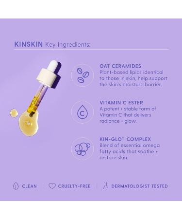 Kinship Kinskin Ceramide Barrier Repair Oil - Lightweight Vitamin C + Oat Hydrating Face Oil - 1oz - Buy Online on GoSupps.com