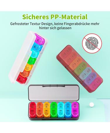 Portable 7-Day Pill Organizer Box | Weekly Medication Storage for Travel | 14-Day Tablet Dispenser for Women - Buy Online on GoSupps.com