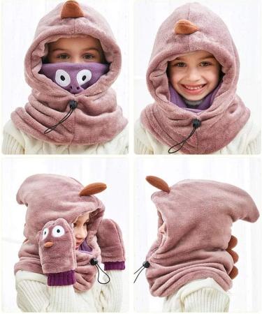 Lazz1on Children's Balaclava - Fleece Warm Windproof Winter Hat for Girls & Boys - Perfect for Snowboarding Skiing & Outdoor Activities - L Purple - Buy Online on GoSupps.com