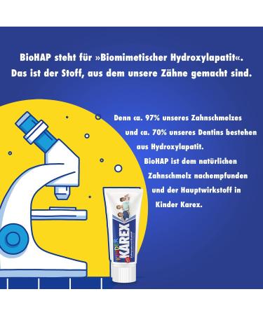 Children's KAREX Toothpaste 50ml - Fluoride-Free Caries Protection for Kids 0+ with BioHAP - First Milk Tooth Care - Buy Online on GoSupps.com