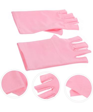 Ipetboom 1 Pair Nail Gloves Nail Lamp Light Nail Gel Moisturizing Gloves Nail Art Salon Gloves Nail Art Gloves Uv Protection Gloves for Nail Uv Gloves for Manicure Nail Art Accessory Pink - Buy Online on GoSupps.com