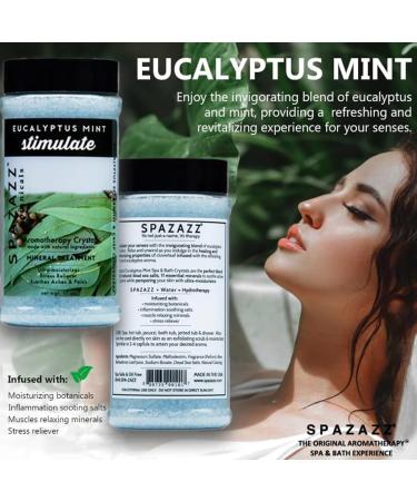 Spazazz Aromatherapy Spa & Bath Crystals 2PK - Eucalyptus Mint & Tropical Rain - 8.5 Oz for Relaxation & Wellness - Buy Online on GoSupps.com