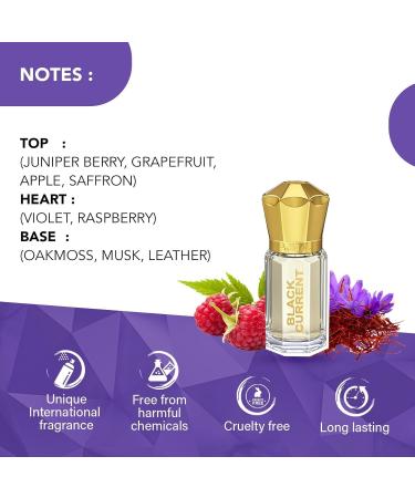DJ Black Current Attar | Floral & Fruity Fragrance | Unisex Non-Alcoholic | Long Lasting Attar Men & Women - 5 ML - Buy Online on GoSupps.com