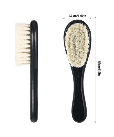 Barber Fade & Cleaning Brush Set - 2pc Soft Beard Brushes with Wooden Handles in Black & Red for Hair Cutting Kits - Buy Online on GoSupps.com
