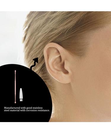 FRCOLOR 4pcs Spiral Ear Spoon - Reusable Ear Cleaner & Compact Earwax Remover | Dual Use Tool in Rose Gold - Buy Online on GoSupps.com