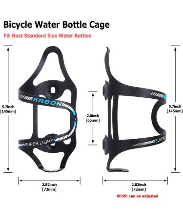 KABON Lightweight Bicycle Aluminum Water Bottle Holder - Blue | Side Load Cage Bracket for Road Bike MTB Cycling - Buy Online on GoSupps.com