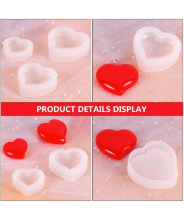 Cabilock 3pcs Peach Heart Silicone Mold Molds for Candles Molds for Resin Stencils for Crafts Heart Shape Silicone Resin Heart Chocolate Heart Baking Silicone DIY Mold Decoration Mold White 7.4x6.8cm White - Buy Online on GoSupps.com