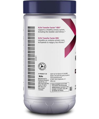 4Life Transfer Factor KBU - Kidney, Bladder & Urinary Health Support - 120 Capsules - Buy Online on GoSupps.com