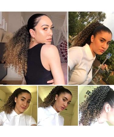 Short Kinky Curly Ponytail Extension Afro Synthetic Drawstring Ponytail Extensions Clip in Curly Fake Hair Pony Tail Hairpiece for Black Women (Color : 1B-27) - Buy Online on GoSupps.com