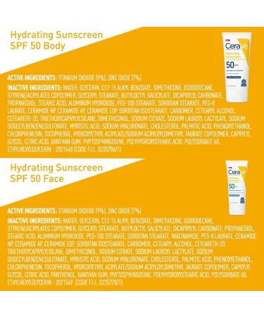CeraVe Sunscreen Bundle SPF 50 | Mineral Face & Body Sunscreen Set 2.5oz & 5oz - Buy Online on GoSupps.com