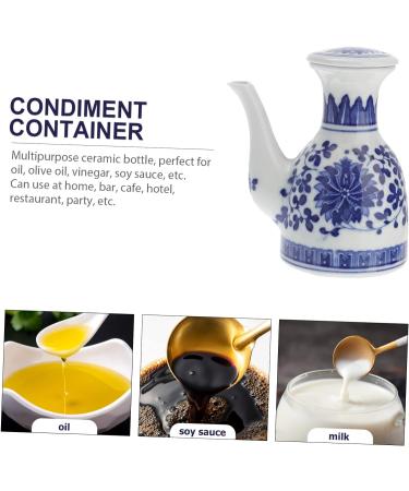 Milisten Ceramic Oil Control Pot Containers for Food Glass Vinegar Condiment Dispenser Cereal Container Terrarium Container Salad Water Dispenser Baby Ceramics Soy Sauce Bottle - Buy Online on GoSupps.com