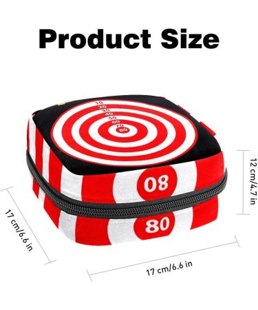 Menstruation Pad Bag with Zipper | Women's Tampon & Napkin Organizer | Stylish Collective Bags in Target Red & White Circle - Buy Online on GoSupps.com
