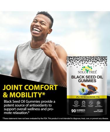Black Seed Oil Gummies Pure Nigella Sativa for Skin Health & Immune Support Cold-Pressed Black Cumin Seed Oil 90 Gummy - Buy Online on GoSupps.com