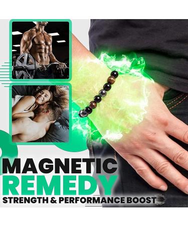 Men Energy Resurrect Bracelet Men Steel Hard Triple Infrared Bracelet Triple Stone Powered Bracelet Lymph Drainage Tiger Eye Triple Bracelet (8Pcs) - Buy Online on GoSupps.com