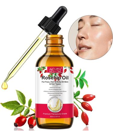Rosehip Oil Organic Cold Pressed Oil 100% Pure 60ml Rosehip Oil Skin Hair Nail Face Oil Body Oil Vegan Rose Seed Oil - Buy Online on GoSupps.com