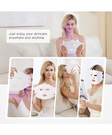 IBORRIA Red Light Therapy for Face Led Face Mask Light Therapy Infrared Red Light Therapy Mask Advanced Anti-Aging Wrinkle Acne Removal Skin Care Device for All Skin Types at Home (White) - Buy Online on GoSupps.com