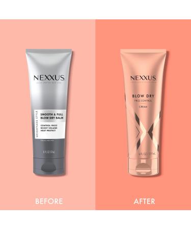 Nexxus Smooth & Full Blow Dry Balm 6 oz - Frizz Control, Volume, Heat Protect - Weightless Styling - Buy Online on GoSupps.com