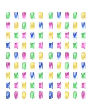 100 pcs Cat Spring Toy Colorful Spiral Springs Creative and Interactive Durable Heavy Plastic Toys for Indoor Cats Swatting Biting Hunting Kitten Toys Multi-colored