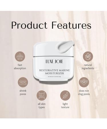 Buy LuxeJoie Restorative Marine Moisturizer - 2 oz Face Cream for Glowing Skin | International Shipping Available - Buy Online on GoSupps.com