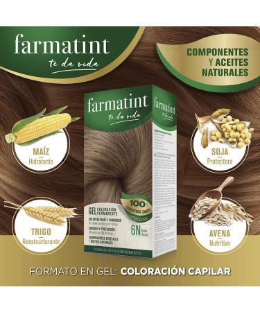 Farmatint Hair Color 6N Dark Blonde - Long-Lasting Ammonia-Free International Shipping - Buy Online on GoSupps.com