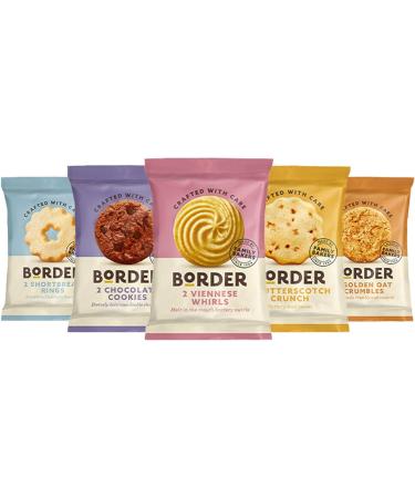Border Biscuits Luxury Biscuit Selection 100 Mini Packs with 5 Varieties (1 Box (100 Per Box)) - Buy Online on GoSupps.com