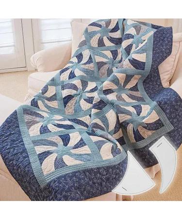 Fuvtory Twisted Pinwheel Template 2PCS - Acrylic Quilting Templates for DIY Sewing Crafts - Buy Online on GoSupps.com
