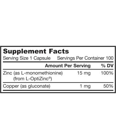 Jarrow Formulas Zinc Balance 15mg 100 Capsules - 100 Veggie Caps - Buy Online on GoSupps.com