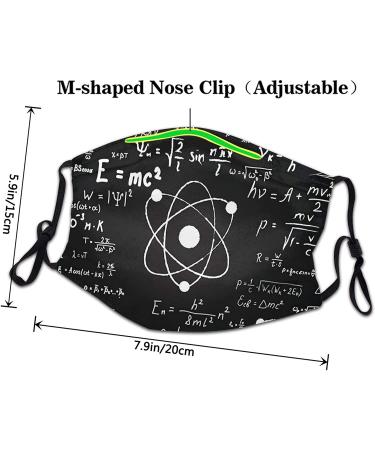 4 Pack Washable Science Chalkboard Dustproof Masks with Filter Pocket and Nose Wire - Adjustable Breathable Masks for Men and Women - Buy Online on GoSupps.com