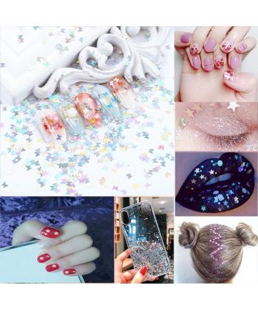 ANDERK Colorful Butterfly Sequins for Hair and Nails - 24 Boxes Iridescent Flakes Colorful Mixed Paillette Makeup Face Body Hair Nail Art Decoration - Buy Online on GoSupps.com