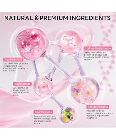 Japan Sakura Serum Ampoule Intensive Hydration & Soothing Skin Cherry Blossom Essence Ampoules for Face Sakura Extract + Vitamin C Smooth Fine Lines Moisturizing Skin Care 2 Boxes of 20 Ampoules - Buy Online on GoSupps.com