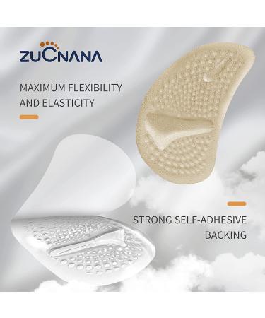 Metatarsal Pads for Women - 12 Pieces | Ball of Foot Cushions for Pain Relief | Reusable Shoe Inserts | Anti-Slip High Heel Inserts for Neuroma & Callus - One Size Fits All (Beige/Black/Clear) - Buy Online on GoSupps.com