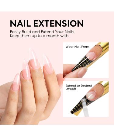 Nicedeco 8 in 1 Builder Base Strengthening Gel 2x15ml UV/LED Clear Building Nail Gel in a Bottle for Hard Strong Nails Tips & Extensions Gel Polish Nail Repair Nail Strengthen SET2-8 - Buy Online on GoSupps.com