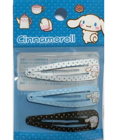 Sanrio Cinnamoroll Hair 3-pin Accessories Barrette White Blue Black 3pcs Set