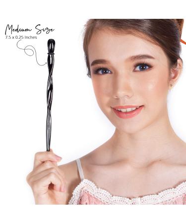 RC Roche Ornament 12 Pcs Premium Plastic Updo Chignon Bun Maker Hairpin Set - Black - Buy Online on GoSupps.com