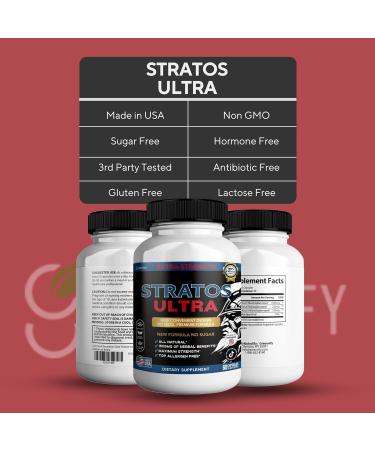 GREENVIFY Stratos Ultra Extra Strength Organic Maca Root Supplement Black Red Yellow Maca with Black Pepper 60 Capsules 30 Day Supply (5) - Buy Online on GoSupps.com