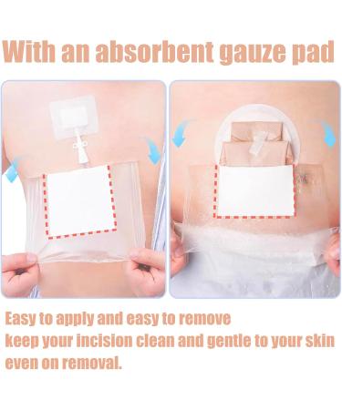 Large Waterproof Wound Dressings Pads Incision Bandage Patch Shower Wound Cover Protector with Absorbent Gauze-6Pack - Buy Online on GoSupps.com